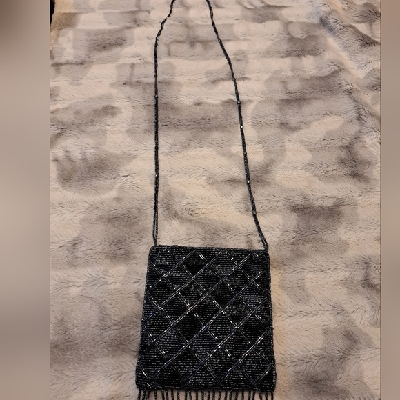 Blue & Silver Beaded Bag - Picture 2 of 7